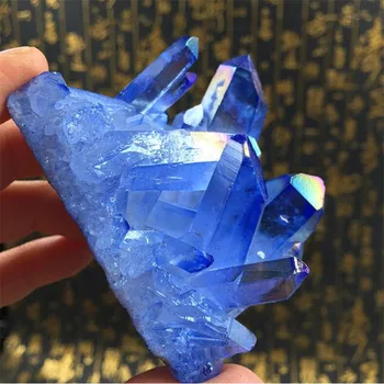 100g Speciali mažus gamtos mėlyna kristalų sankaupos, žaliavos, akmens degaussing mėginių ėmimas ir valymas