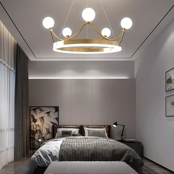 Postmodernios naujovė prabanga karūna LED sieniniai šviestuvai miegamajame turo rungtynių kambarį dekoro apšvietimo mergina miegamajame kabo lempa
