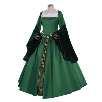 Viktorijos Karalienė Elizabeth Tudor Laikotarpiu Gotika Faire Tudor suknelė cosplay kostiumų Anne Boleyn mėlyna prancūzijos suknelė