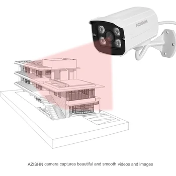 AZISHN CCTV Kameros 800TVL/1000TVL IR Cut Filter 4PCS Matricos LED, naktinio Matymo Metalo Lauko Vandeniui Stebėjimo Kamerą