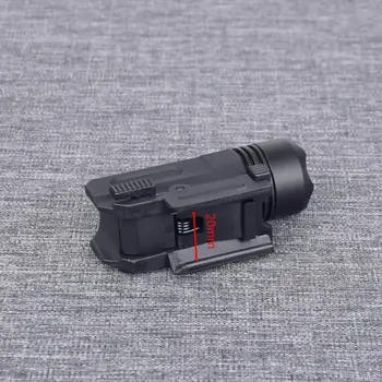 Taktinis karo LED Pistoletas Žibintuvėlis šviesos šaltinio 20mm Geležinkelių Mini Glock 17 19 18C 24 pistoletas Pistoletas Šviesos Lanterna Airsoft Šviesos