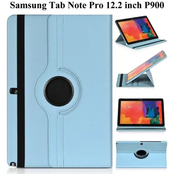 360 Laipsnių Besisukantis PU Odos Smart Case For Samsung Galaxy Tab, Note Pro 12.2 colių P900 P901 P905 SM-P900 Tablet Atveju+Filmas+Rašiklis