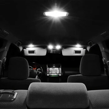 LED Vidaus apšvietimo Komplektas Xenon Baltas Kupolas Žemėlapis Patalpų Mandagumo Lempos Lemputė Canbus Toyota Land Cruiser 80 100 200 120 Prado 150 FJ