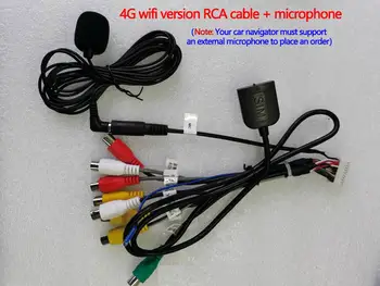 XYlink Mikrofonas, USB GPS Galinio vaizdo Kameros RCA Išėjimas AUX SIM Kortelės Lizdo Keitiklis Radijo 4G Maitinimo Kabelis Automobilio Navigacijos stereo