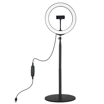 10.2 colių Pritemdomi žiedas šviesos USB LED Selfie Žiedas šviesos Fotografija, foto studija fotografavimo Šviesos withTelescopic Stendas, Telefonas, Apkabos