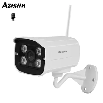 AZISHN WIFI IP Kameros 1080P 720P, 960P Belaidžio Laidinis Garso VAIZDO Kulka Lauko Stebėjimo Kamera Su Miscro SD Kortelės Lizdas Yoosee