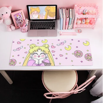 Animacinių filmų Anime Sailor Moon Valgyti Maisto Pelės mygtukai Kompiuterinių Žaidimų Pelės Kilimėliai Žaidimų Mygtukai Kawaii Klaviatūros stalas laptop Kilimėlis Manga Padas