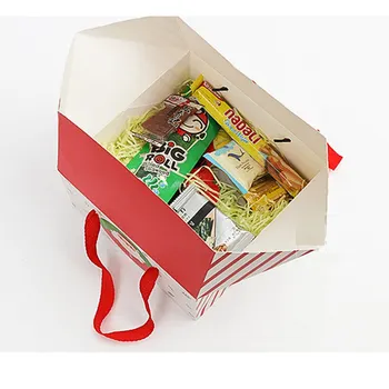 Kalėdų Cake Box Animacinių Filmų Kalėdų Senelis Pakuotės Šalies Naudai Aikštėje Desertas Maišeliai Kalėdų Papuošalų, Dovanų Dėžutės Su Rankena Raudona Gre