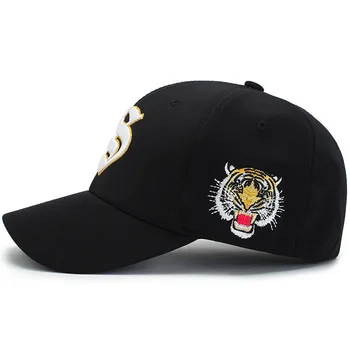 2020 Naujas Tigras Laišką Siuvinėjimo Beisbolo kepuraitę Unisex Medvilnės Kepurės Lauko Lenkti Kraštų Laisvalaikio skrybėlę Reguliuojamas Vasaros Saulės Skrybėlės