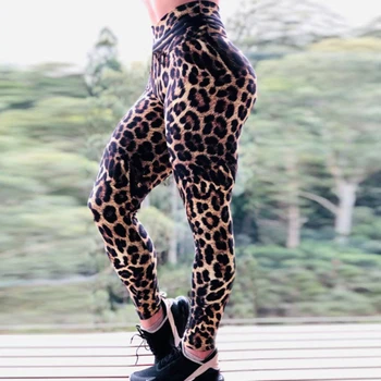 2020 Naujas Leopardas Spausdinti Aukštos Juosmens Klubo Push Up Jogos Antblauzdžiai Moterims, Aukštos Elastinga Slim Treniruoklių Salėje, Trumpas Kelnes Fitneso Drabužių