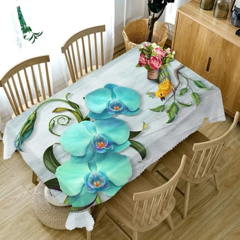 Senisaihon 3D Staltiesė Gražus Violetinės Gėlės Modelis Vandeniui audinio Tirštėti Stačiakampio formos Vestuvių stalo Namų Tekstilės medžiaga