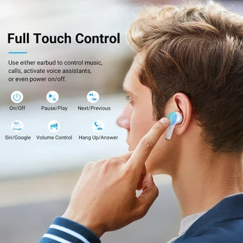 Langsdom TWS AirFree+ Tiesa, Bevielės Ausinės, Bluetooth 5.0 Ausinių Triukšmo Canceliing Ausinės Stereo Ausinių Su Dviguba Mic