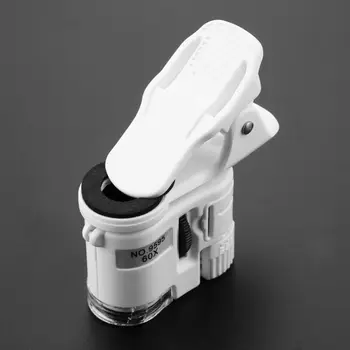 Ypatingai mažas Mikroskopu Mobiliojo Telefono 9595W didinamasis stiklas 60X LED šviesos Įrašą