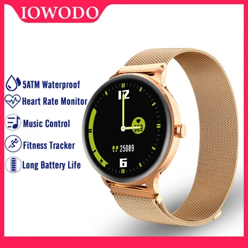 IOWODO X2 Smart Watch Moterų Širdies ritmo Miego Stebėti Fitness Tracker 30 Dienų Baterija Smartwatch 