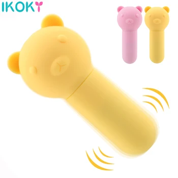 USB įkrovimo Kulka Vibruojantis Kiaušinis Mažai Lokys Vibratorius Klitorio Stimuliatorius Sekso Žaislai Moterims, 10 Dažnių G-spot Massager