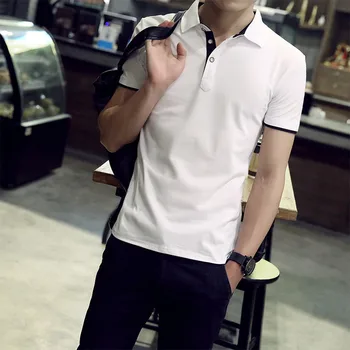 Pavasario vyriški t-shirt mados banga prekės ženklo dvigubo spausdinimo trumpas rankovėmis vyriški