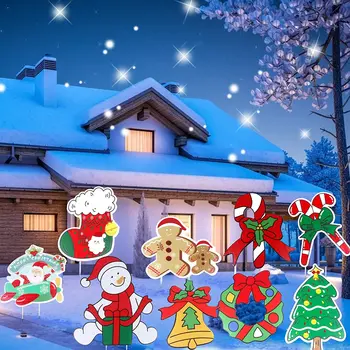 9 Paketus Kalėdų Kieme Pasirašyti Akcijų, Naujovė Kalėdų Lauko Vejos Kieme Ženklai Kalėdų Šalis Žiemos Vejos Kieme Papuošalai