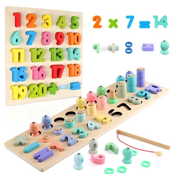 Vaikų Medienos Žaislai Montessori Ugdymo Galvosūkiai Kūdikis Mokosi Skaičiuoti Numerių Atitikimo Skaitmeninės Formos Rungtynės Rinkiniai Matematikos Žaislai, Dovanos