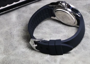 18 20 22 mm naujų aukštos kokybės Silikono Guma Watchbands Kampo Pakeitimas nardymo Dirželiai Riešo Apyrankė Juoda-balta Rolex Omega