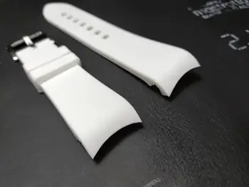 18 20 22 mm naujų aukštos kokybės Silikono Guma Watchbands Kampo Pakeitimas nardymo Dirželiai Riešo Apyrankė Juoda-balta Rolex Omega