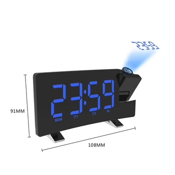 LED Veidrodis, Žadintuvas, Skaitmeninis Stalo Laikrodis Pabusti Šviesos Elektroninių Didelių Laiko, Temperatūros Ekranas Namo Apdaila
