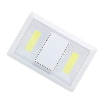 Nešiojamų COB LED Sienos Naktį Žibintai su Jungikliu Baterija Belaidžio Lempos, Miegamojo Kelias Laiptai, Spinta, Garažas