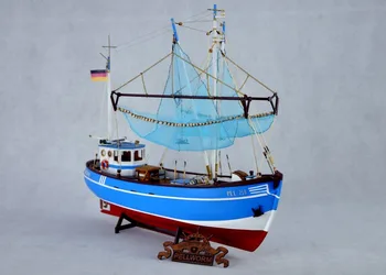 NIDALE Modelio Skalė 1/48 Žvejybos valtis modelio rinkinio Šiaurės Europoje PELLWORM traleris medinis modelis