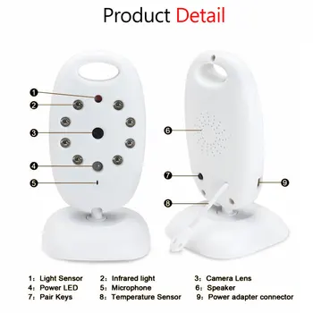2.0 Colių Wireless Baby Monitor Auklės Kameros dvipusio Ryšio Kūdikio Saugumo Kameros Spalvą, Naktinio Matymo Temperatūros Stebėjimas