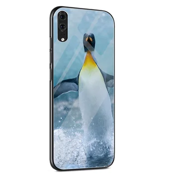 Mobiliųjų TPU Soft Telefonas Stiklo Atveju, Huawei P10 P10 P20 30 Lite P20 30 Pro P Smart Cover Mielas pingvinas poliariniai