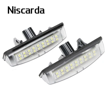 Niscarda 2vnt Balta LED Skaičius Licencijos numerio apšvietimo Lemputės Toyota Camry Aurion Prius 