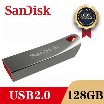 SanDisk CZ71 USB Flash Diskas 128GB/64GB/32GB/16GB Pen Ratai Pendrive USB 2.0 Flash Drive, Memory stick, USB, usb 