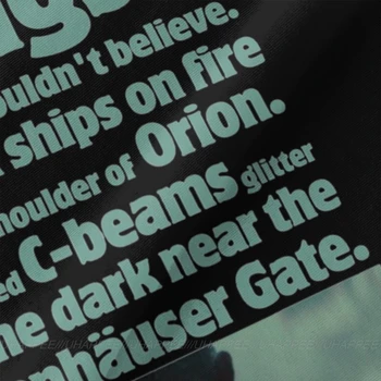 Medvilnės Blade Runner Kaip Ašaros Lietuje Grafinis T-marškinėliai T Marškiniai Vyrai mažo Dydžio, juodais Marškinėliais