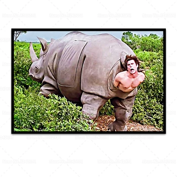 Ace Ventura Plakatas Rhino Scena, Drobė, Tapyba Juokingi Plakatai Sienos Meno Apdaila