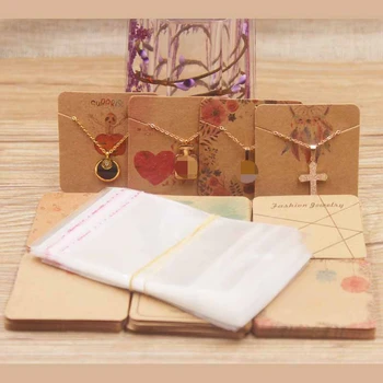 24designs bižuterijos Ekranas Karoliai pakabukai paketo kortelės širdies/ gėlių /marmuro stiliaus pakabukas displaycard100pc+100oppbag