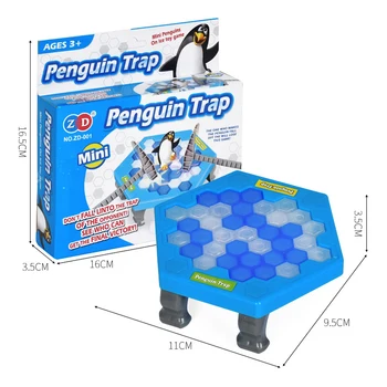 Mini Pingvinas Spąstus stalo Žaidimas, Tėvų-vaikų Interaktyvių Pramogų Lentelė Žaislai Streso Atsarginiais Vaikų, Suaugusiųjų Žaislas Darbastalio Žaidimas