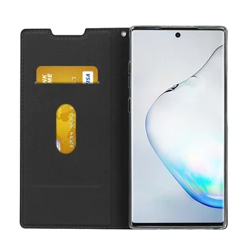 Premium Odos apversti Atveju Flip Cover Case for Samsung Galaxy Note 10 Plus (5G)-Ultra Plonas Magnetinio adsorbcijos Atveju verslo