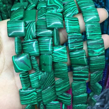 9 forma, žalia sintetinių venų malachito calaite akmens abacus barrle ryžių kubo, stačiakampio, ovalo formos monetos prarasti karoliukai papuošalai 15