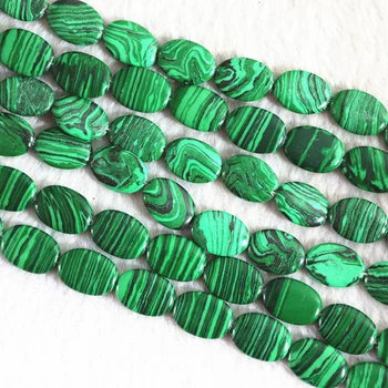 9 forma, žalia sintetinių venų malachito calaite akmens abacus barrle ryžių kubo, stačiakampio, ovalo formos monetos prarasti karoliukai papuošalai 15