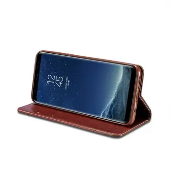 Magnetinio Apversti Piniginės Atveju, Samsung Galaxy S10 S8 S9 Plus S10e Atveju PU Odos Telefonas Krepšys Case For Galaxy S7 S6 Krašto Pastaba 9 8