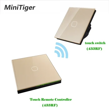Minitiger ES Standartas 1/2/3 Gauja 2 Būdas Belaidžio Nuotolinio valdymo Sienos lengvos Jungiklis Wireless Stick Nuotolinio Touch Jungiklis