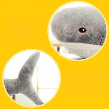100cm Milžiniškas Ryklys, Pliušinis Žaislas, Minkšti Kimštiniai Gyvūnų Skaityti Lėlės Žaislas Pagalvę Pagalvėlių Gimtadienio Dovanos Lėlės Dovana Vaikams