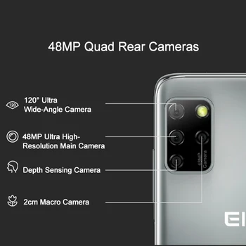 E10 Pro Mobiliųjų Telefonų 4GB 128GB 48MP Quad Galinės Kameros Octa Core 6.55 colių Ekranas 4000mAh Android 10.0 Išmaniojo telefono NFC