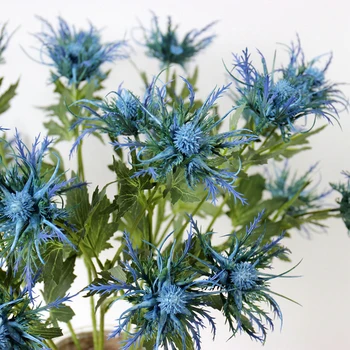 Naujas Modeliavimo Eryngium Augalų Plastiko Dirbtinių Gėlių Kūrybos Gėlių Kompozicijų Medžiaga