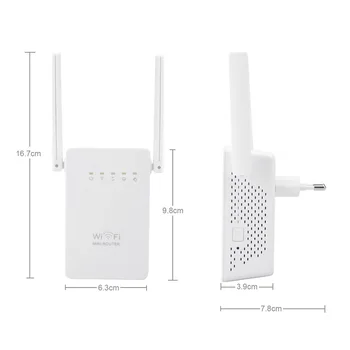 Willkey WiFi Router Stiprintuvo Tinklo Expander Kartotuvas Galia Extender Roteador 2 Antenos 300Mbps Už TPLINK Xiaomi Tenda Maršrutizatorių