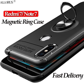 Magnetinio Atveju Redmi 7, 7A Redmi 7 Pastaba Silikono Pilną Apsauginį Žiedą Telefoną Atveju Redmi 7 darbo Atveju Redmi 7A Galinį Dangtelį