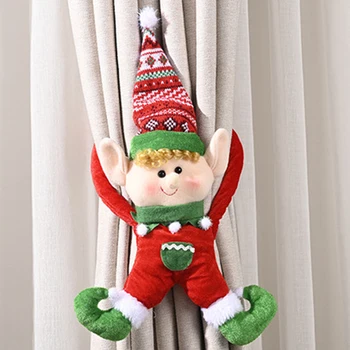 Kalėdų Elf Sniego Uždanga Sagtis Lėlės Dekoro Santa Ornamentu Kalėdų Dekoro Namuose Kalėdų Dovana Naujųjų Metų Langų Dekoro