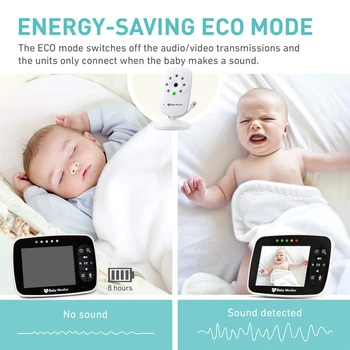 3.5 Colių LCD Ekrano Kūdikių Naktinio Matymo Kamera Video Baby Monitor （ Stebėti Parduodamas Atskirai） Vaizdo ir Garso Belaidžio CMOS