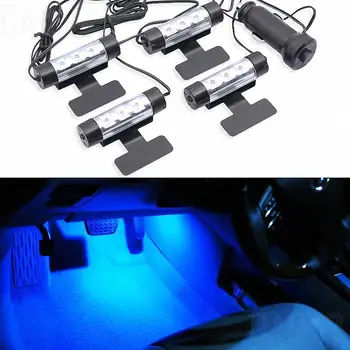 12V Automobilio Salono Dekoratyvinis Lempos Neon Atmosfera LED Žibintai