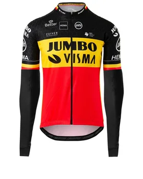 2020 m. pavasarį, rudenį pro komandos jumbo visma plona ilgomis rankovėmis dviračių džersis kvėpuojantis MTB quick dry ciklo maillot Ropa ciclismo