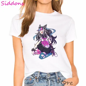 Mioda Ibuki Danganronpa marškinėliai Moterims Drabužių Japonų Anime Moterų marškinėliai 2020 metų Vasaros Harajuku Animacinių filmų Grafinis Tee Marškinėliai Femme
